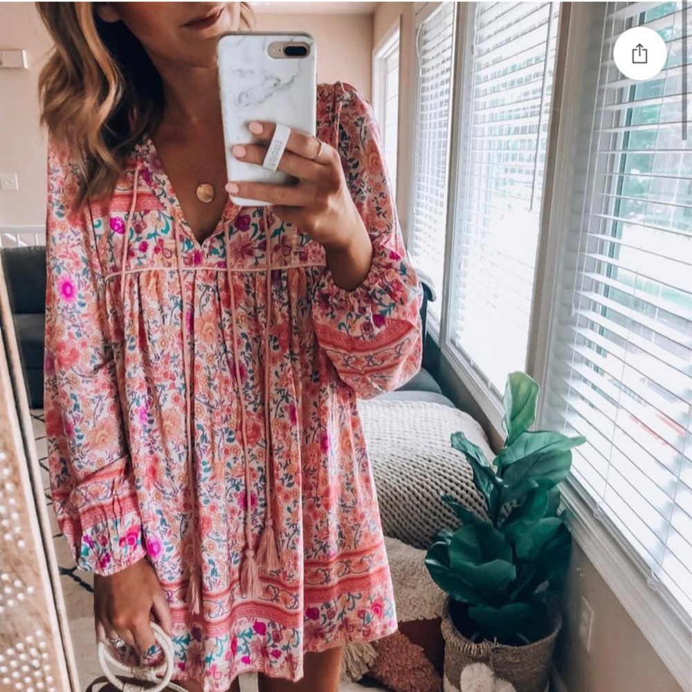 Pink swing dress